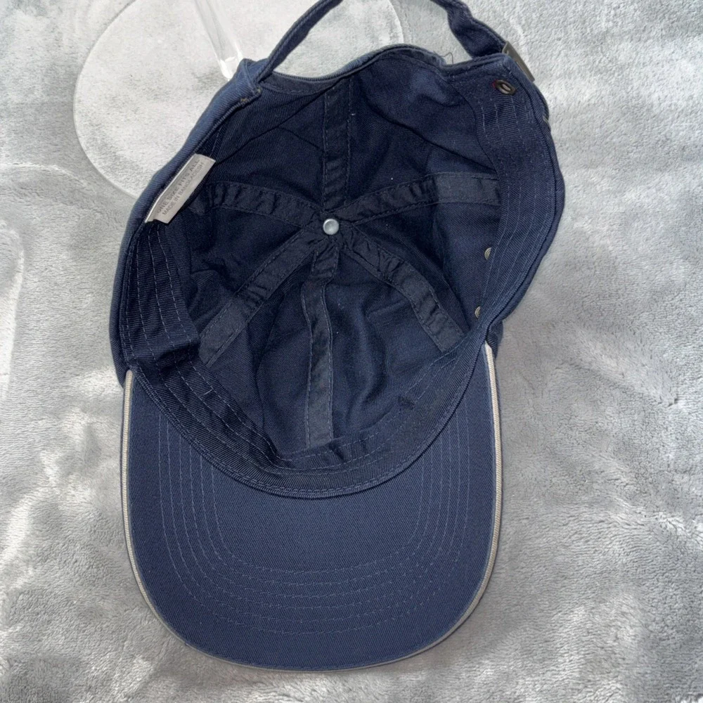 Navy Blue 100% Cotton Adjustable Strap Cap One Size